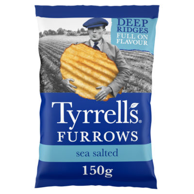 Tyrrells Furrows Sea Salted Sharing Crisps