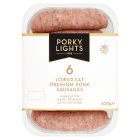 Porky Whites Lights 6 Premium Lower Fat Pork Sausages