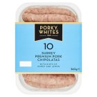 Porky Whites Surrey Premium British Pork Chipolatas x10 360g