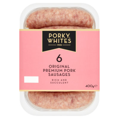 Porky Whites Originals' Premium British Pork Sausages