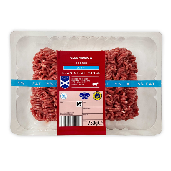 Glen Meadow Scotch Lean Steak Mince 5 % Fat 750g