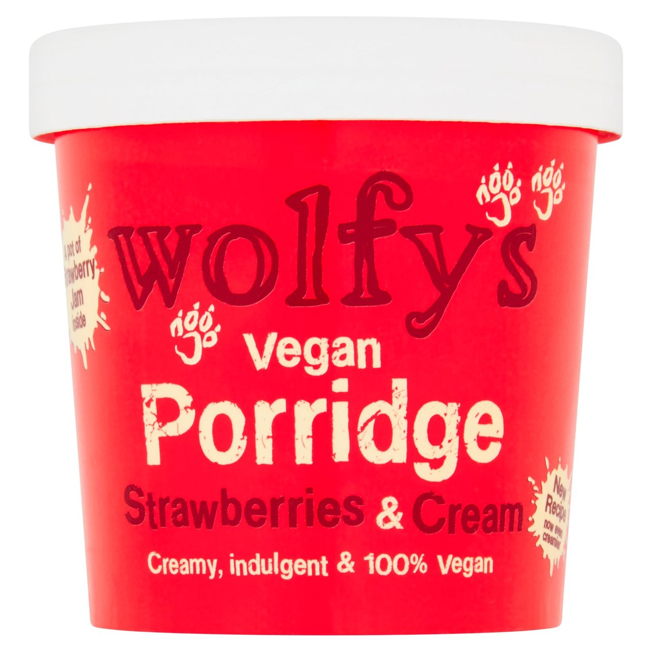 Wolfy's Vegan Strawberries & Cream Porridge