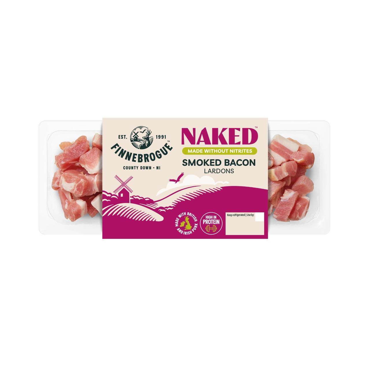 Finnebrogue Naked Smoked Bacon Lardons