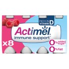 Actimel 0% Fat Raspberry Yogurt Drinks 8 x 100g