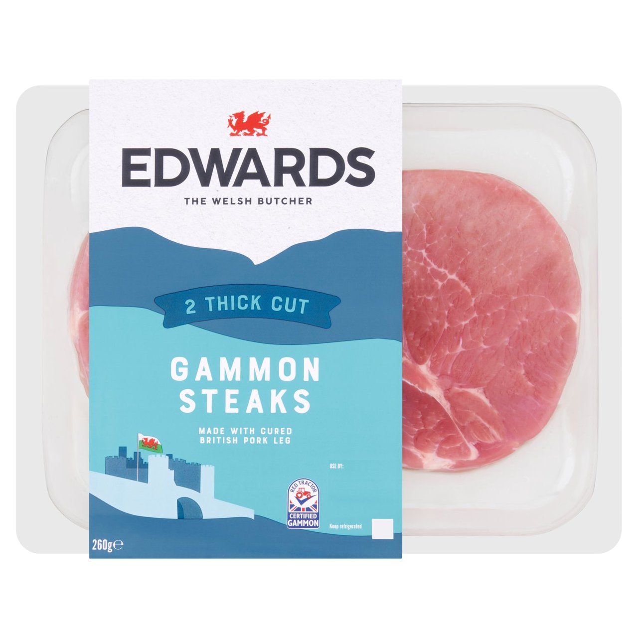 Edwards 2 Thick Cut Gammon Steaks