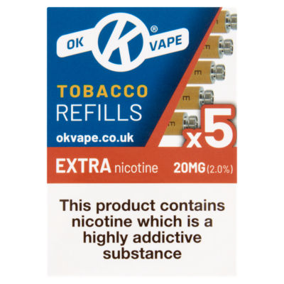 OK Vape Electronic Cigarette Tobacco Flavour Reffills x 5