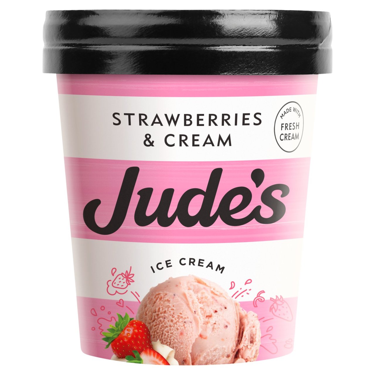 Jude's Strawberries & Cream Ice Cream