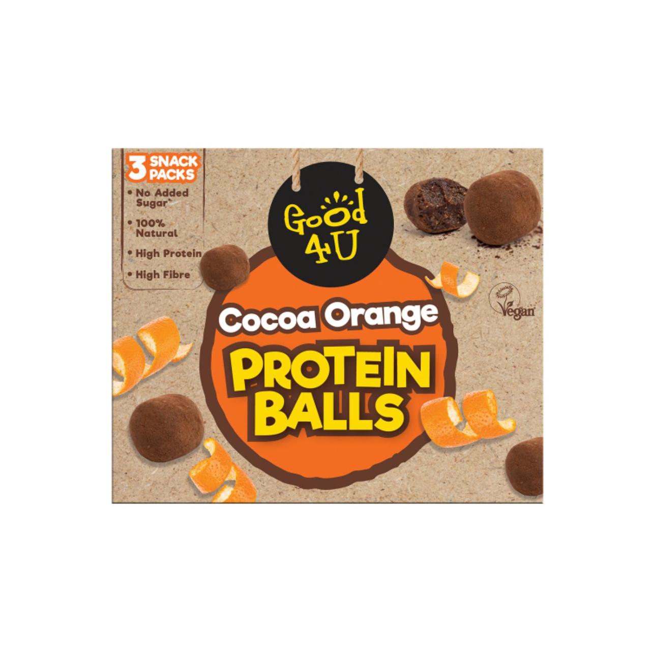 GOOD4U PROTEIN BALLS COCOA ORANGE MULTIPACK