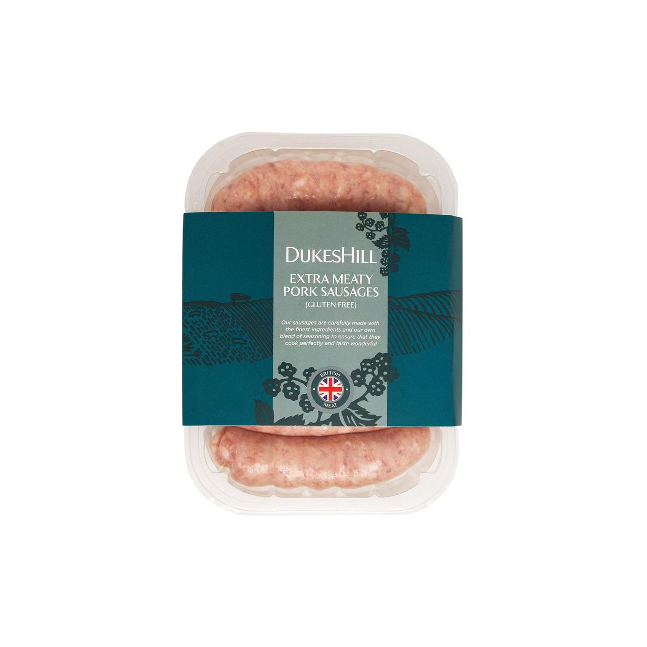 DukesHill British Outdoor Bred Gluten Free Pork Sausages (Extra Meaty)