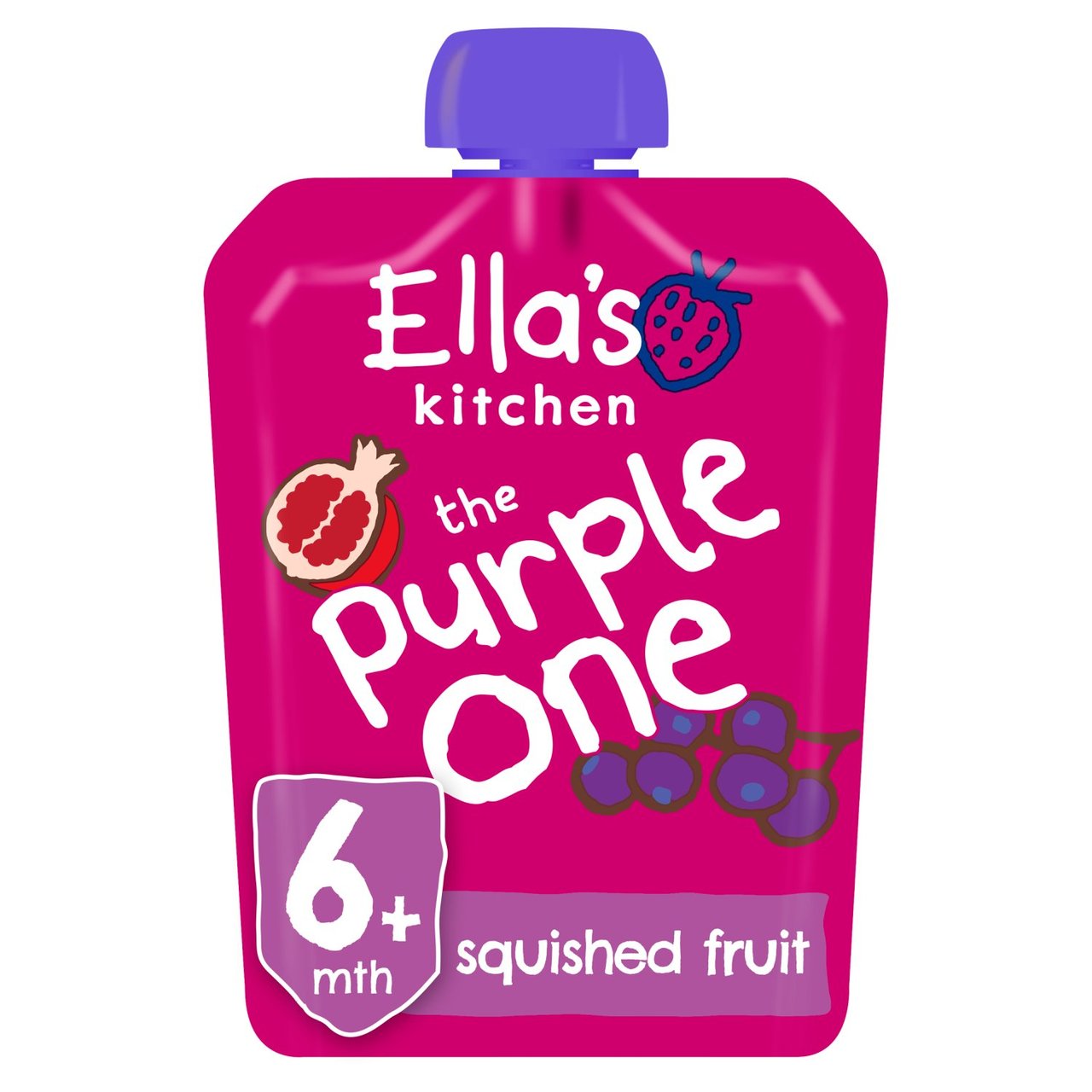 Ella's Kitchen The Purple One Smoothie Multipack Baby Food Pouch 6+ Months