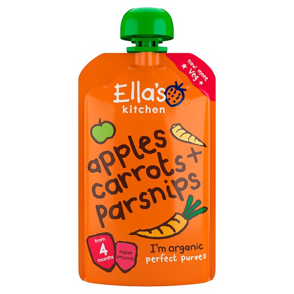 Ella's Kitchen Organic Apples, Carrots and Parsnips Baby Food Pouch 4+ Months