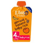 Ella's Kitchen Apricot and Banana Baby Rice Baby Food Pouch 4+ Months  120g