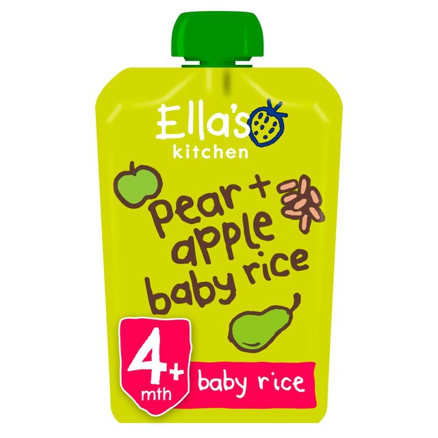 Ella's Kitchen Pear & Apple Baby Rice Baby Food Pouch 4+ Months