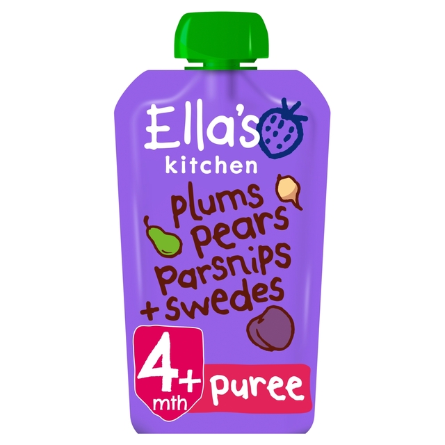 Ella's Kitchen Plums, Pears, Parsnips and Swedes Baby Food Pouch 4+ Months 120g