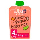 Ella's Kitchen Organic Pear and Peach Baby Rice Baby Food Pouch 4+ Months