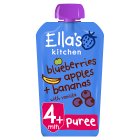 Ella's Kitchen Berries, Apples, Bananas + Vanilla Baby Food Pouch 4+ Months 120g