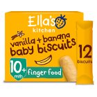 Ella's Kitchen Vanilla and Banana Baby Biscuits Multipack Snack 10+ Months 108g