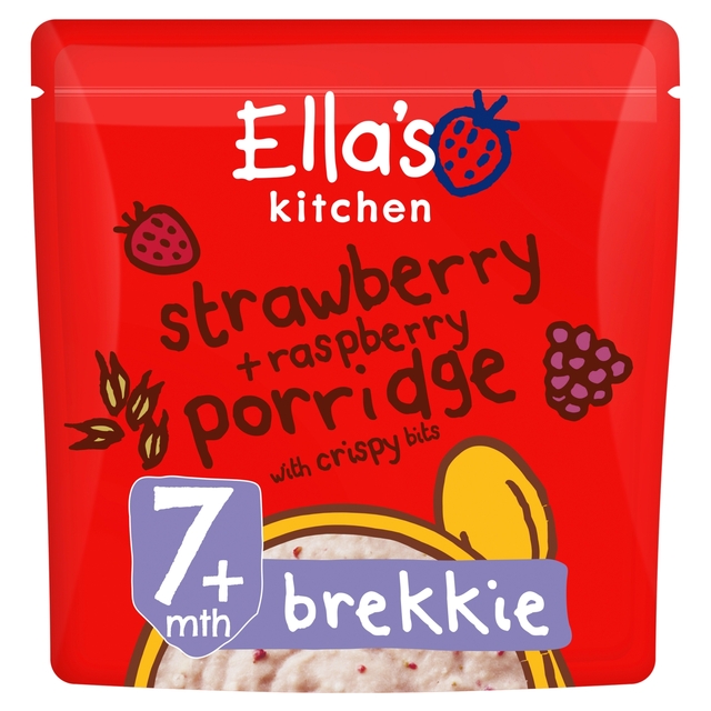 Ella's Kitchen Strawberry + Berry Porridge Baby Breakfast Cereal 7+ Months 175g