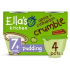 Ella's Kitchen Organic Apple & Cinnamon Crumble Pudding Baby Dessert Pot Multipack 7+ Months 4x80g