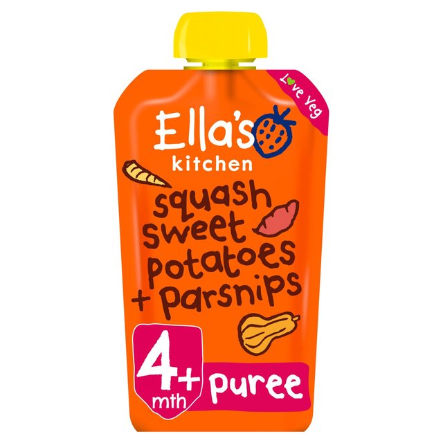 Ella's Kitchen Squash, Sweet Potato + Parsnip Baby Food Pouch 4+ Months