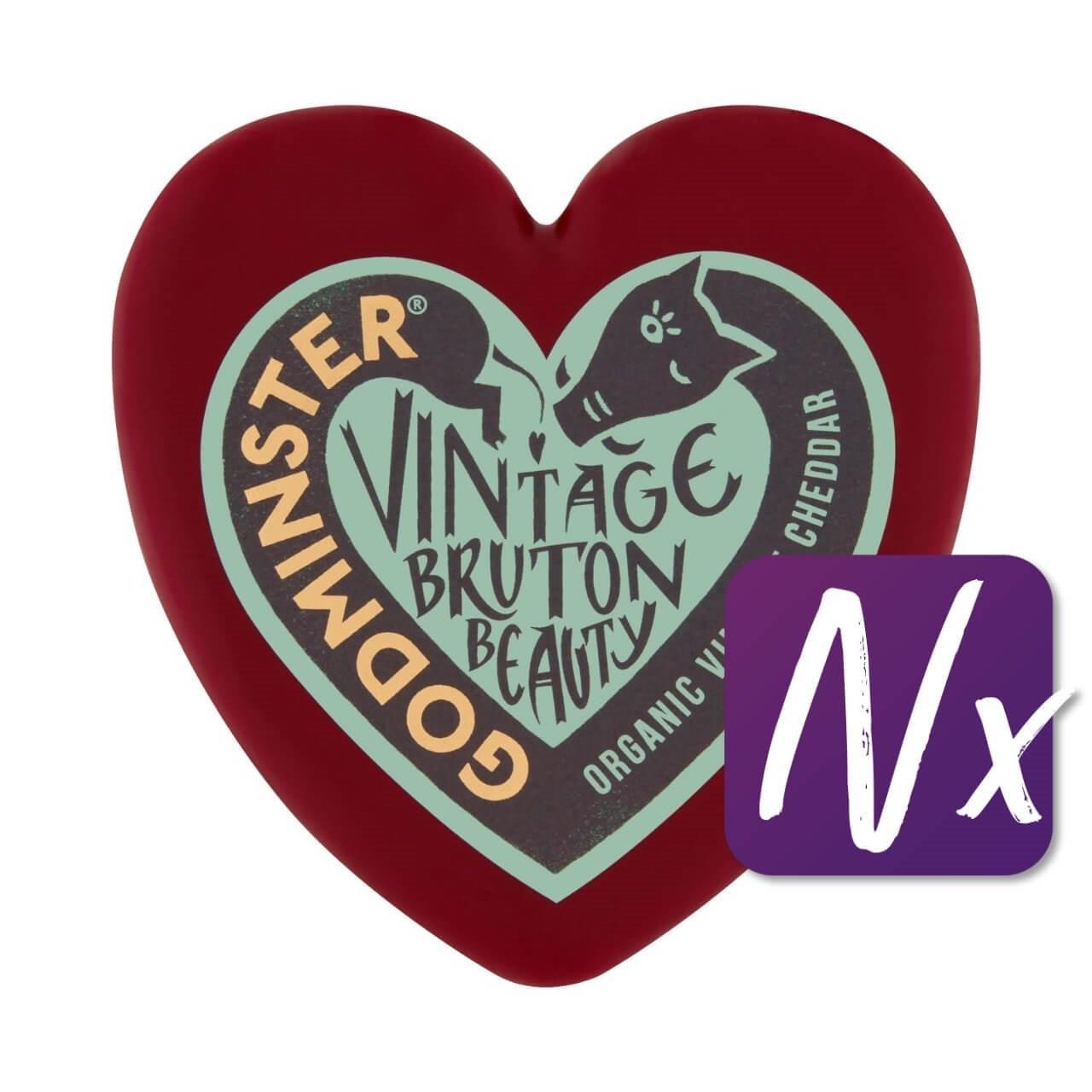 Godminster British Heart-Shaped Vintage Organic Cheddar