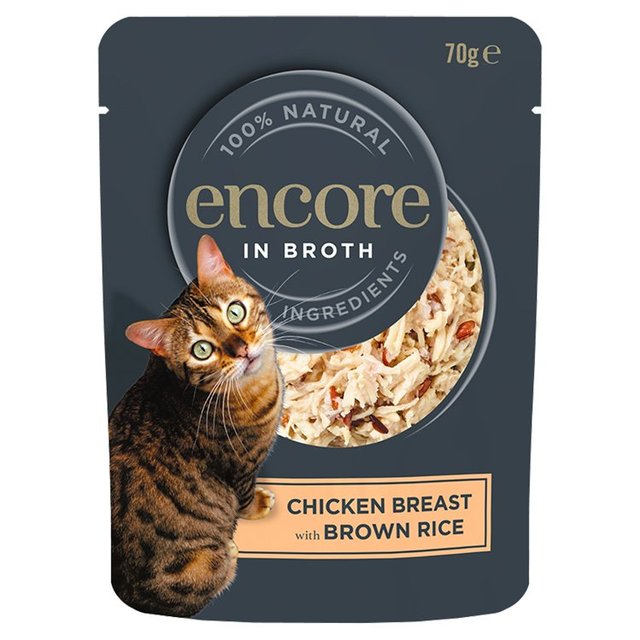 Encore Cat Pouch, Chicken with Brown Rice in Broth 70g