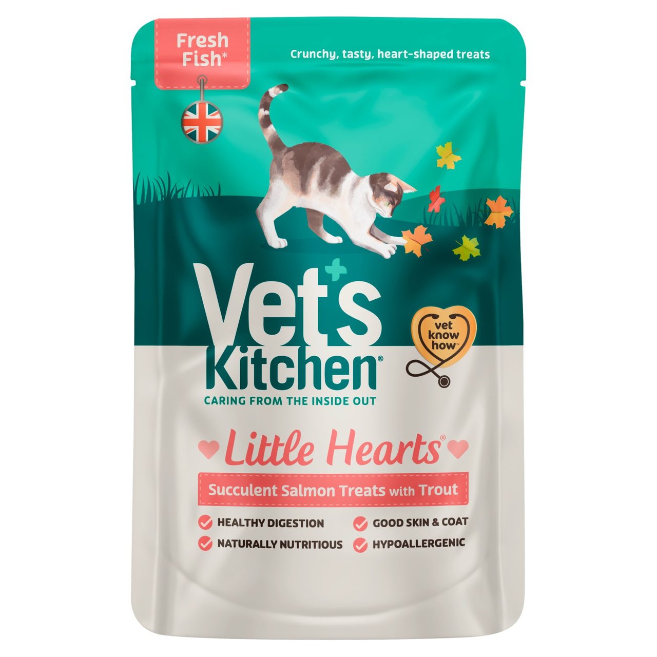 Vet's Kitchen Little Hearts Finest Salmon & Trout Cat Treats