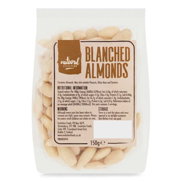 Natural Selection Blanched Almonds 150g