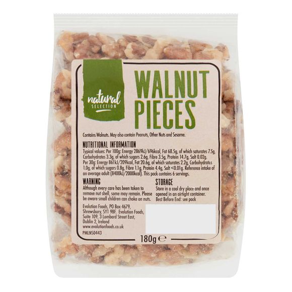 Natural Selection Walnut Pieces 180g