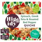 Higgidy Spinach, Red Pepper & Feta Quiche 400g