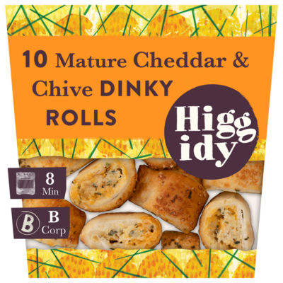 Higgidy Family Kitchen 10 Cheddar & Chive Dinky Rolls 170g