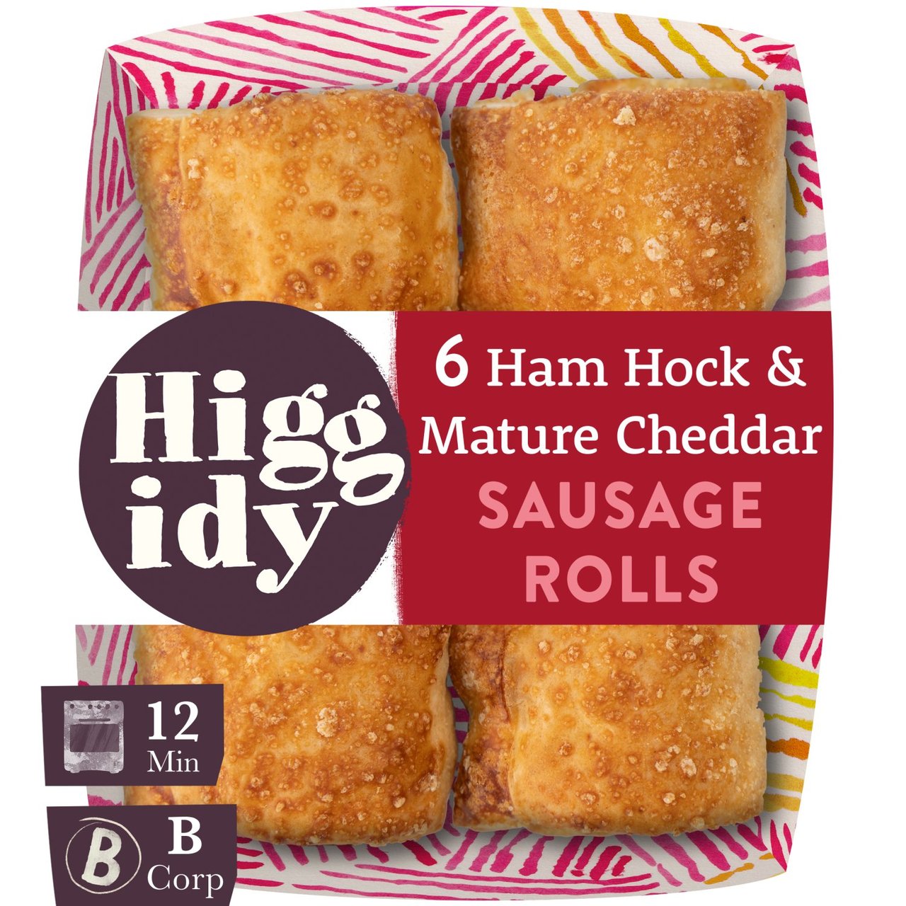 Higgidy Ham Hock & Cheddar Sausage Rolls 160g