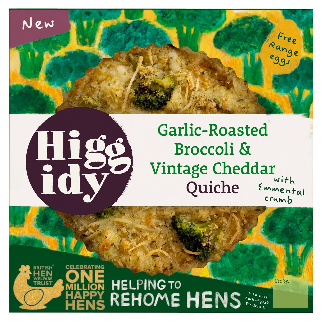 Higgidy Garlic Roasted Broccoli & Vintage Cheddar Quiche 400g