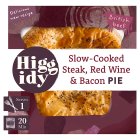 Higgidy Slow Cooked Steak, Red Wine & Bacon Pie 200g