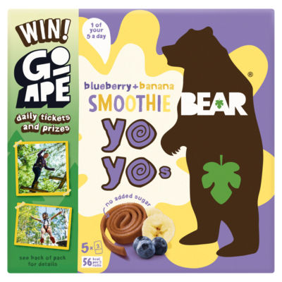 BEAR Smoothie Fruit Yoyos Blueberry & Banana Multipack