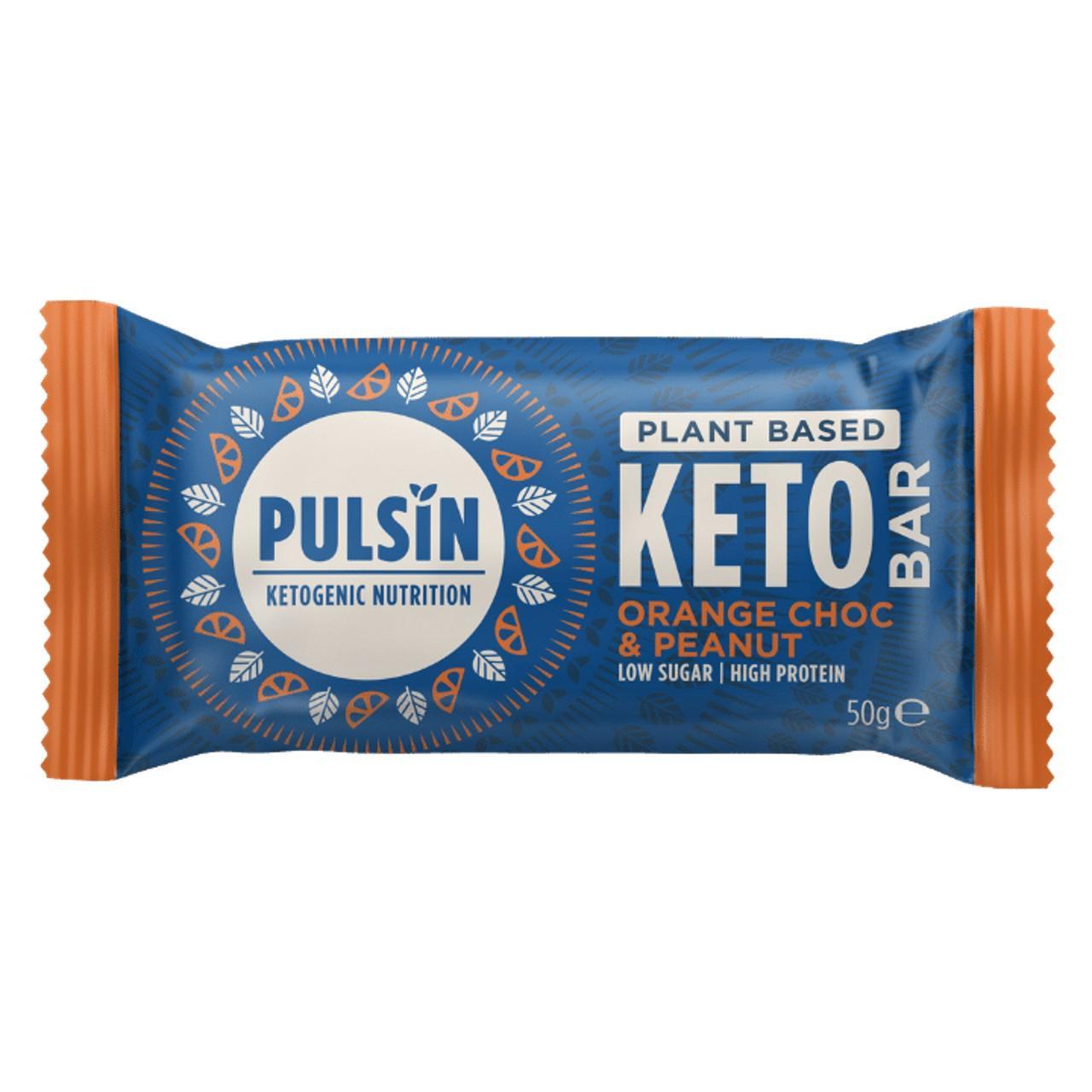 Pulsin Keto Bar Orange Choc & Peanut 50g