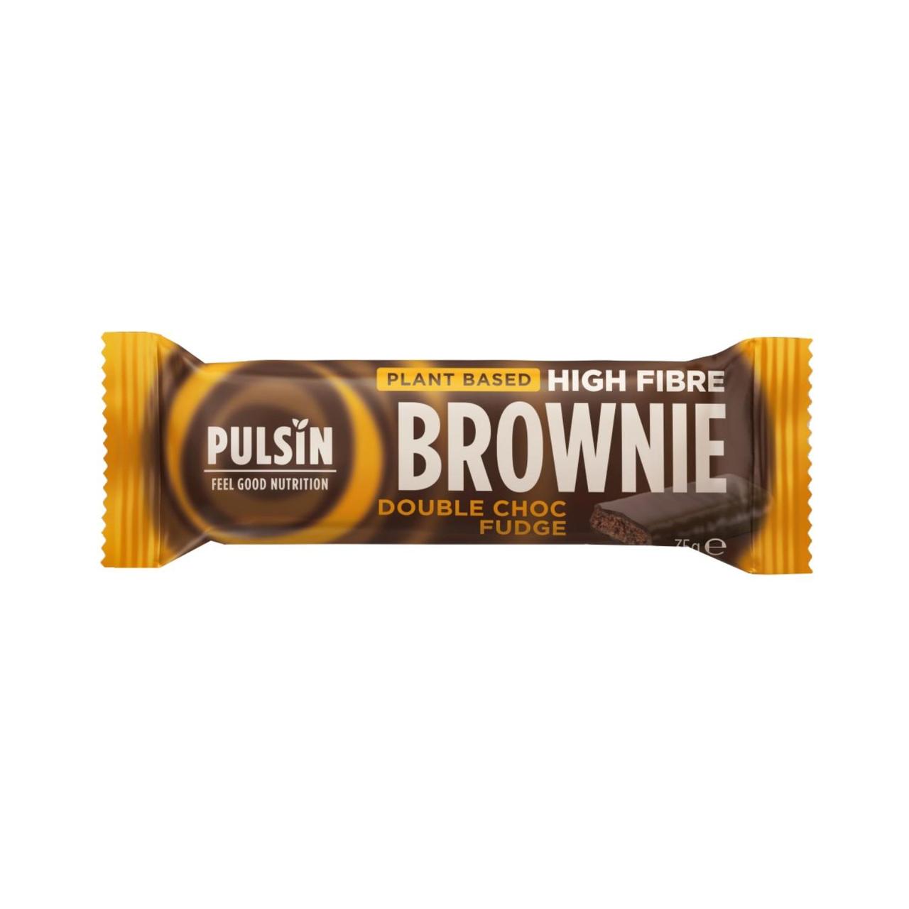 Pulsin Double Choc Fudge Vegan High Fibre Brownie 