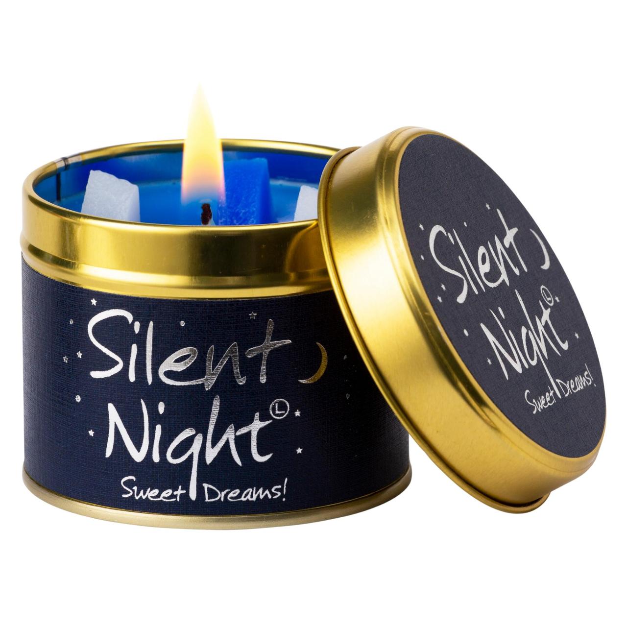 Lily-Flame Silent Night Candle Tin