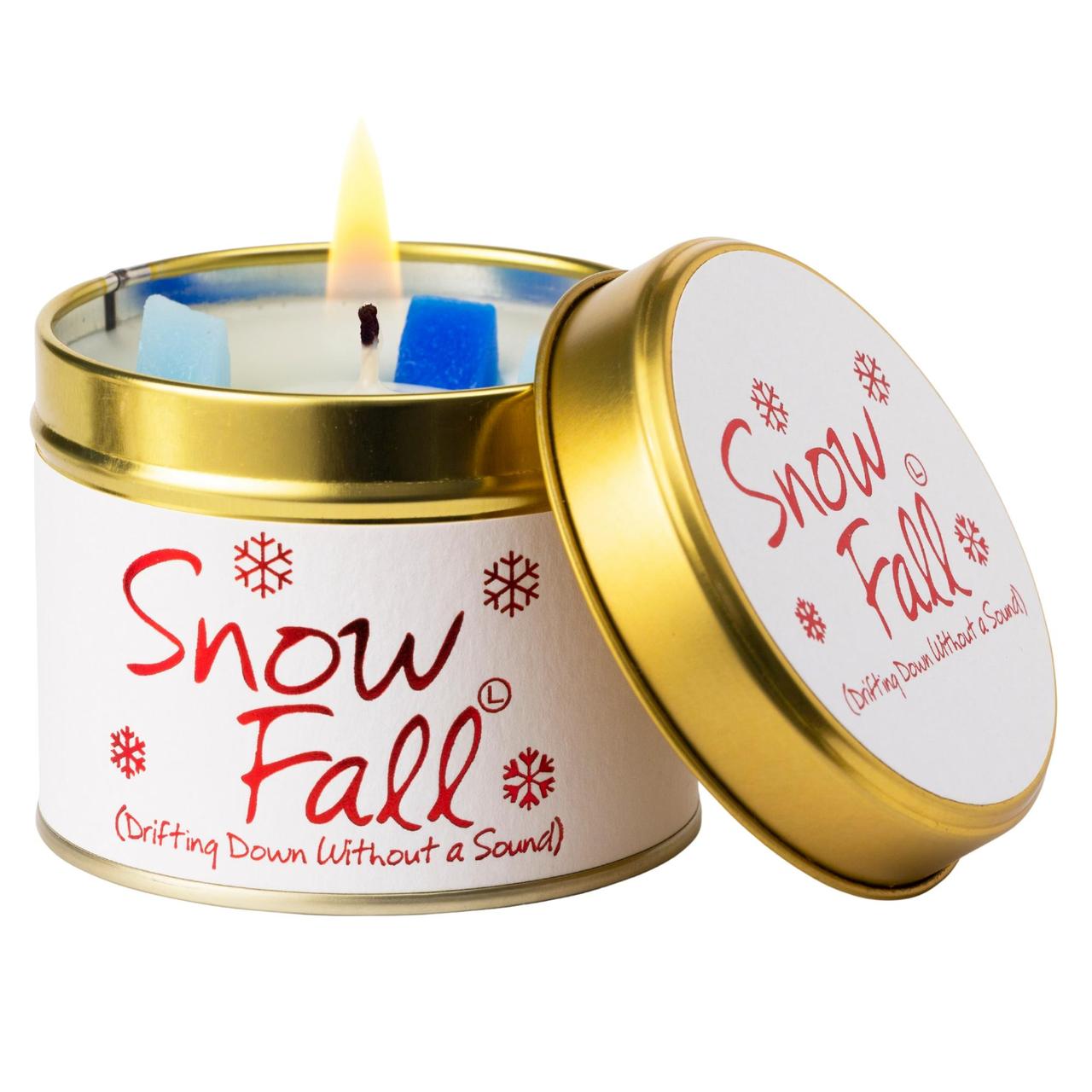 Lily-Flame Snow Fall Candle Tin