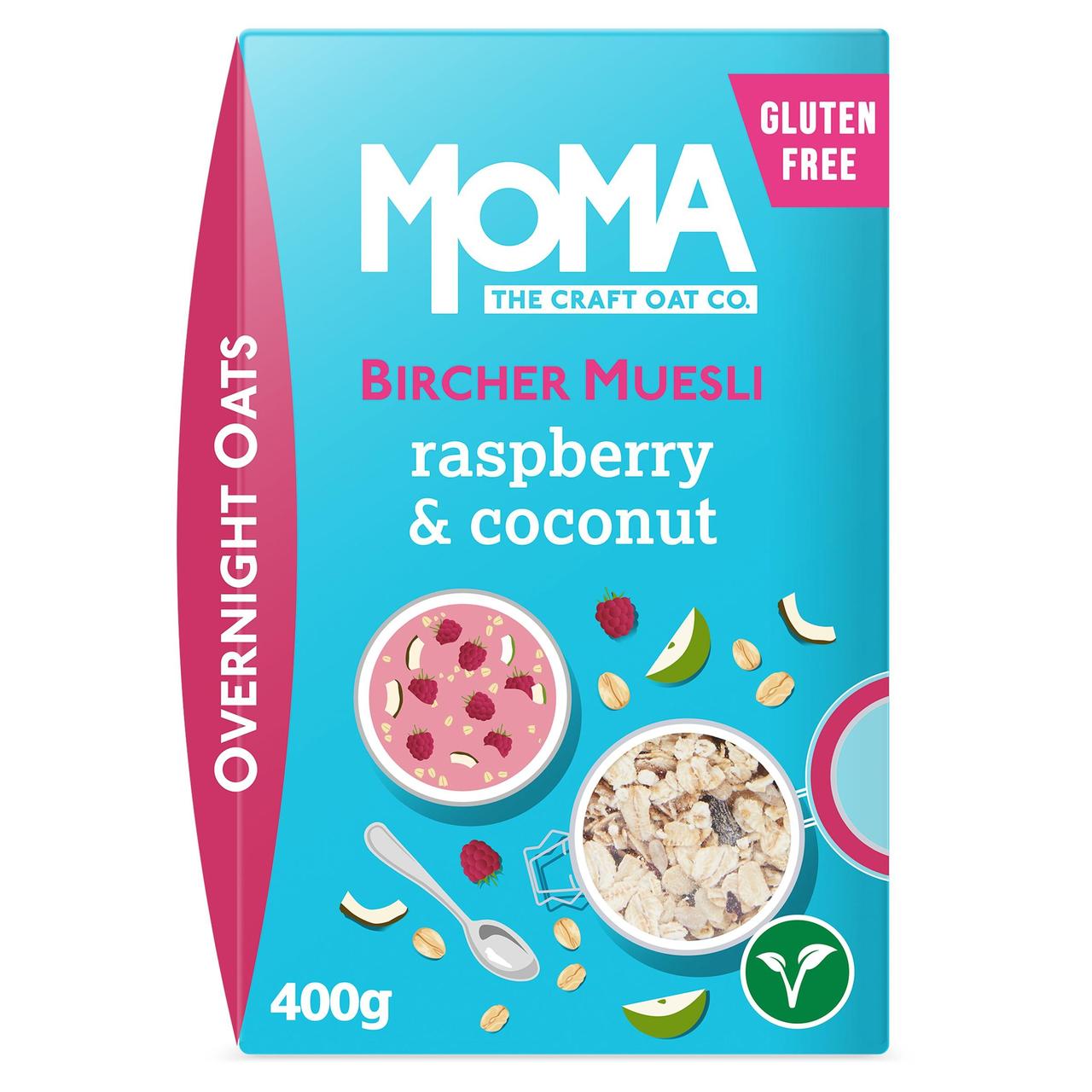 MOMA Raspberry & Coconut Bircher Muesli, Gluten Free