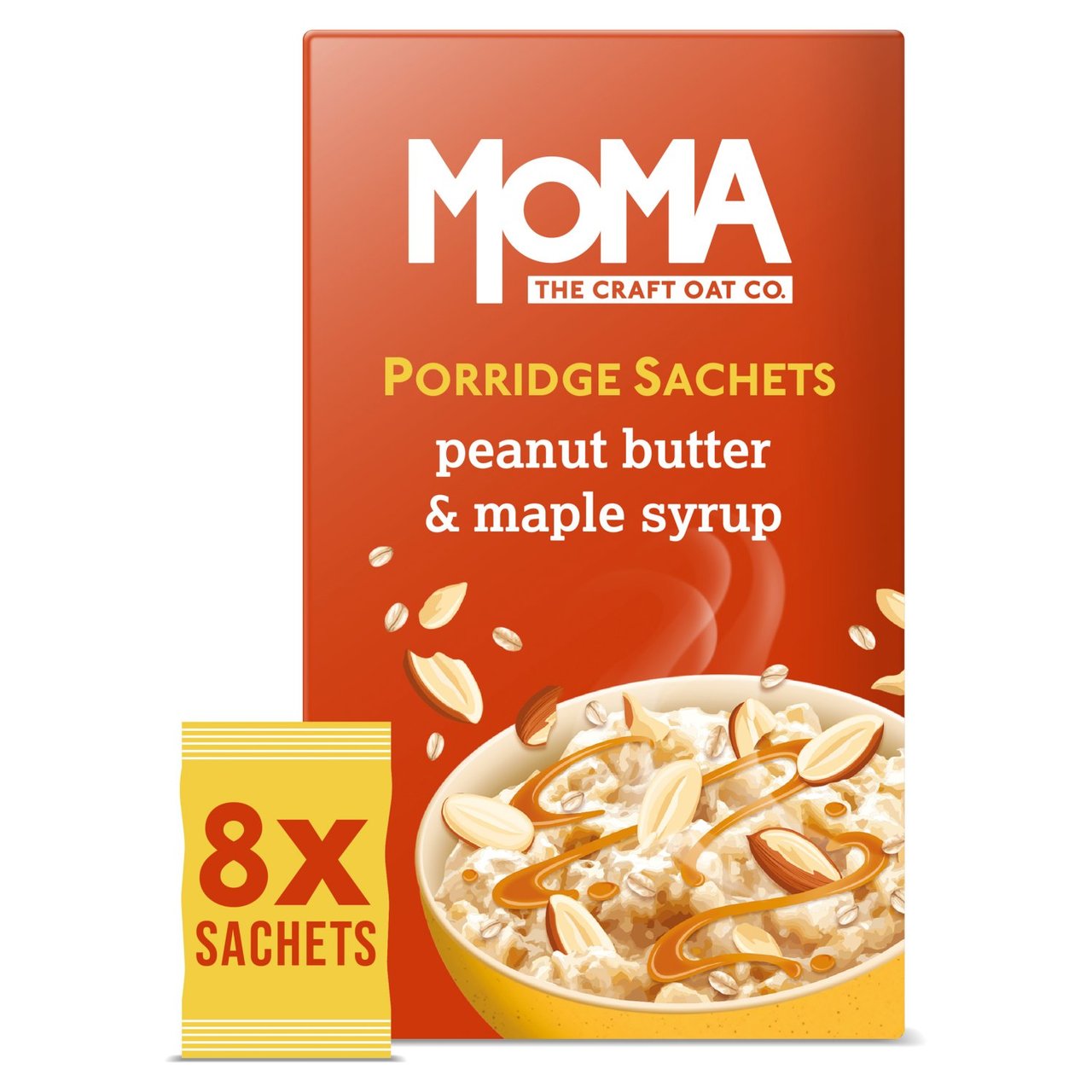 MOMA Peanut Butter & Maple Syrup Jumbo Oat Porridge Sachets Vegan