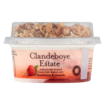 Clandeboye Authentically Strained Greek Style Yoghurt with Strawberry & Granola