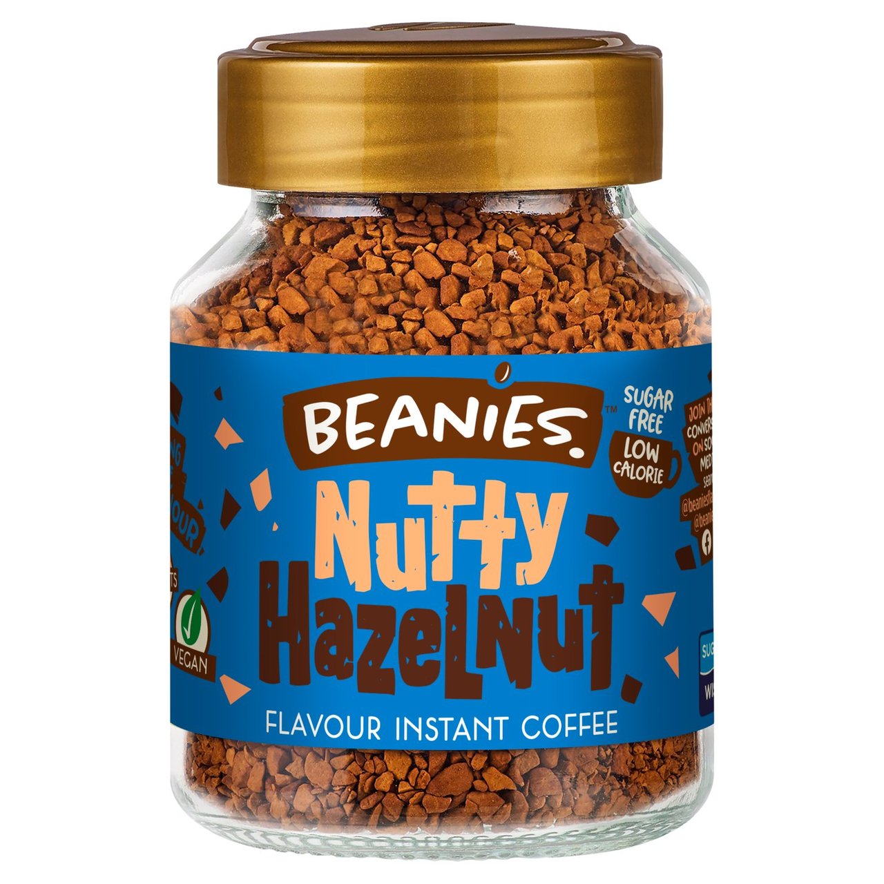 Beanies Nutty Hazelnut Flavour Instant Coffee 50g