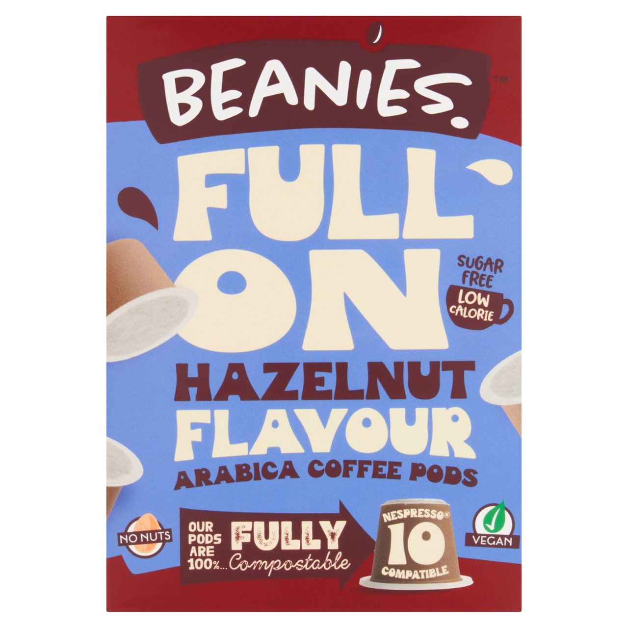 Beanies Hazelnut Flavoured Fully Compostable Coffee Pods