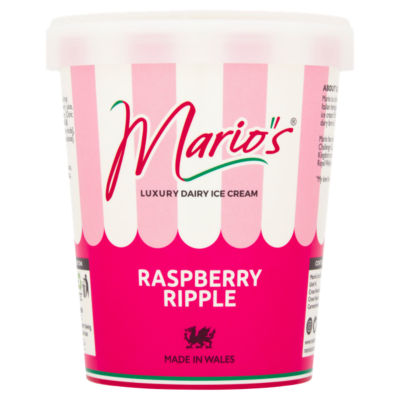 Mario's Luxury Dairy Ice Cream Raspberry Ripple