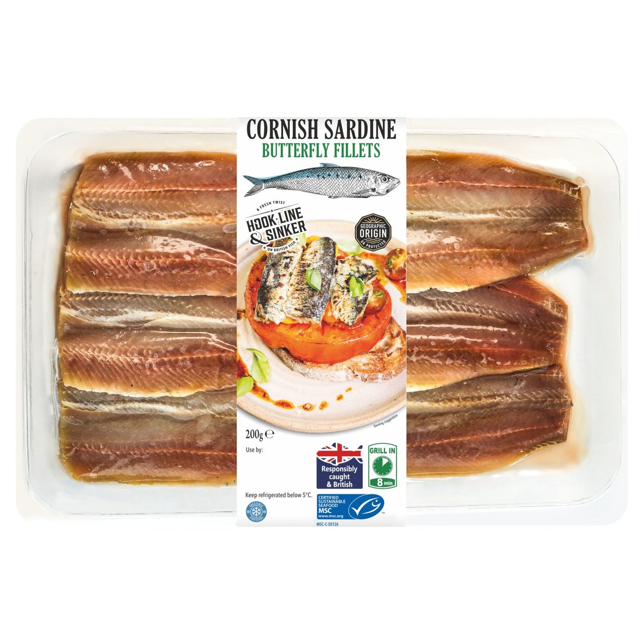 HLS Cornish Sardines Butterfly Fillets