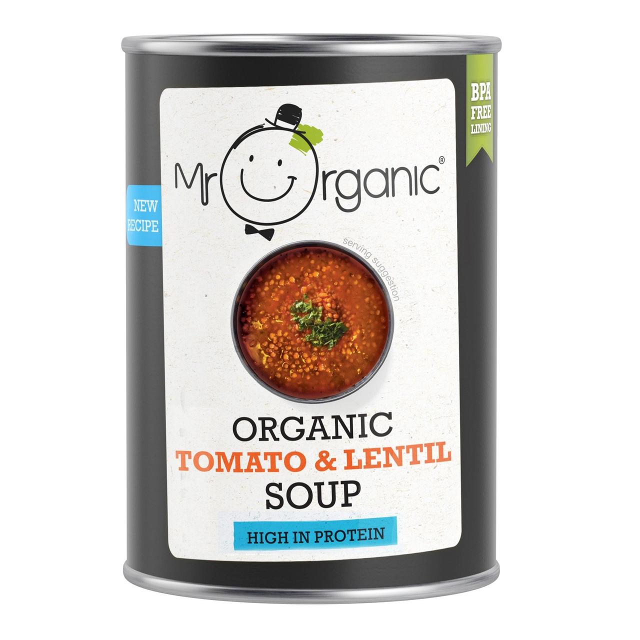 Mr Organic Tomato & Lentil Soup