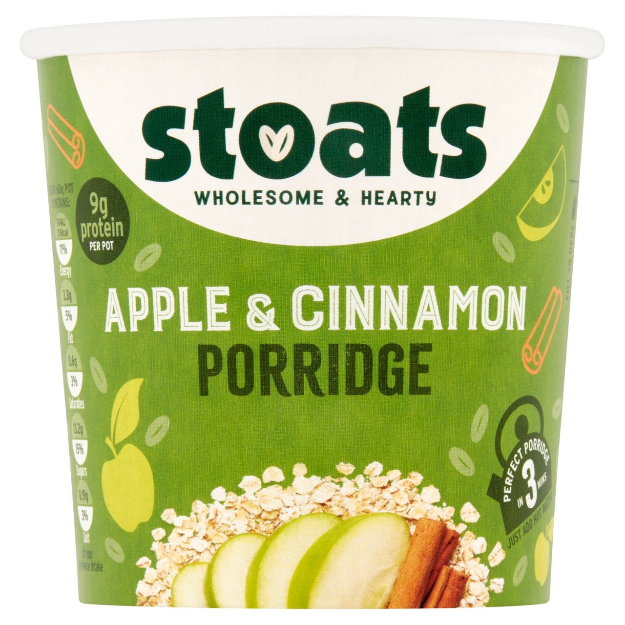 Stoats Porridge Pot Apple & Cinnamon