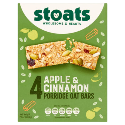 Stoats Apple & Cinnamon Porridge Oat Bars