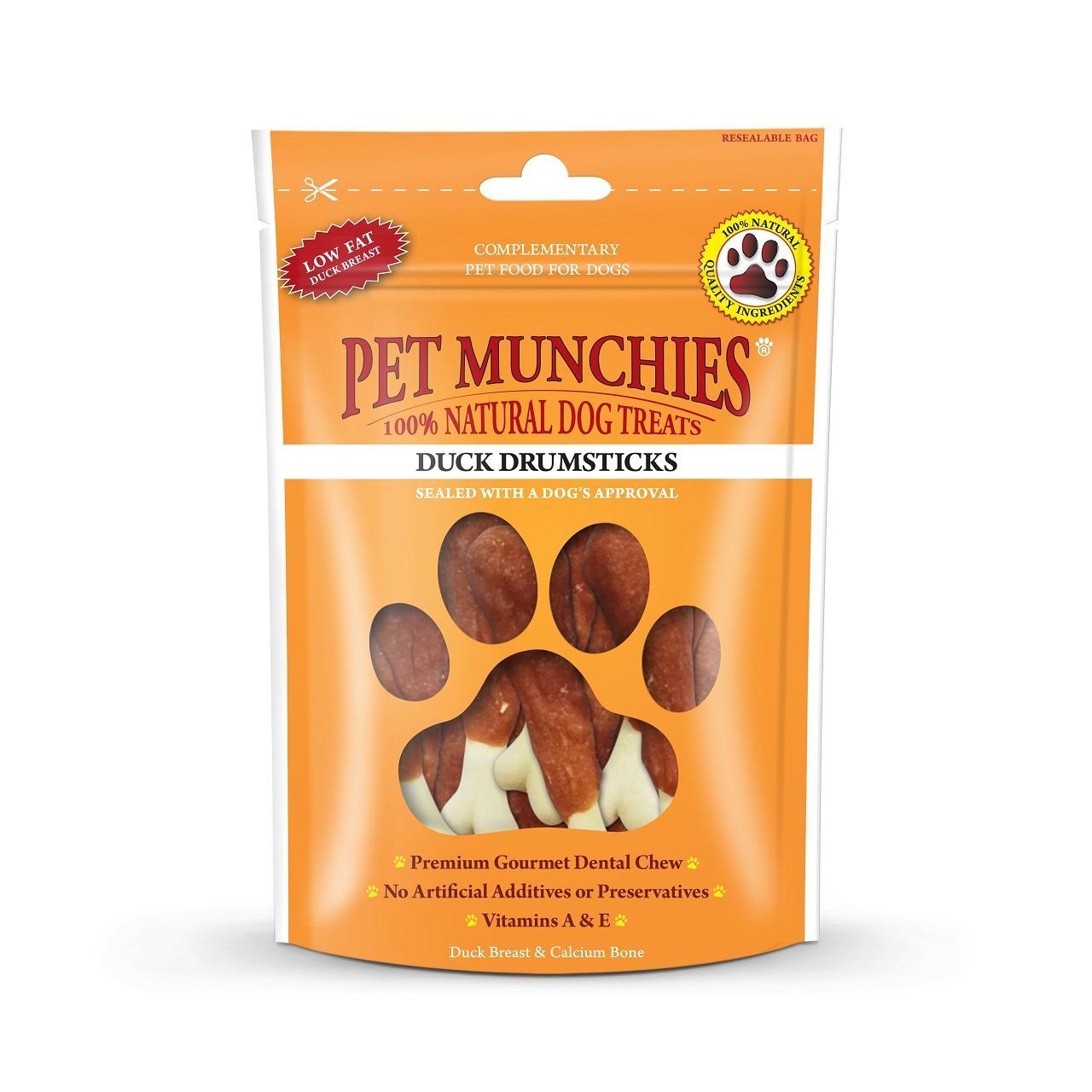 Pet Munchies Natural Duck Drumsticks Dog Treats